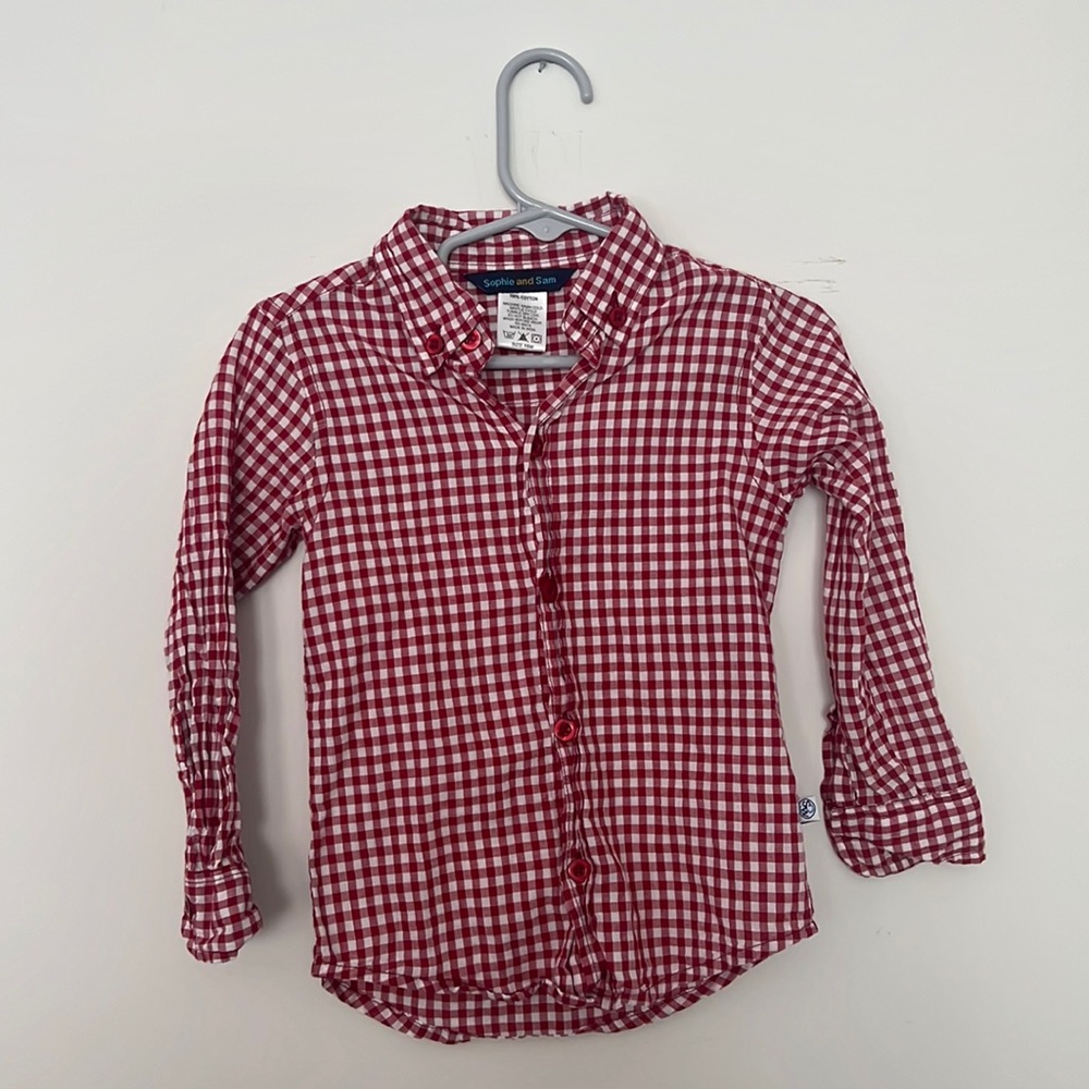 SOPHIE AND SAMS 18 months red plaid button down